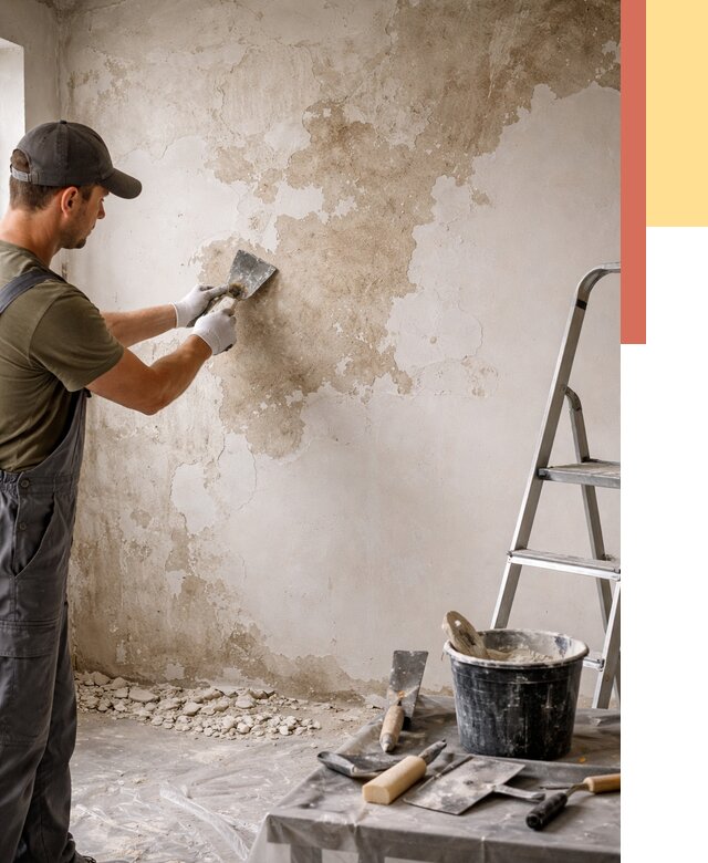 Снятие старой шпаклевки в Печоре от 1884 руб. — быстро и недорого | ОТДЕЛОЧНИК-Пчр