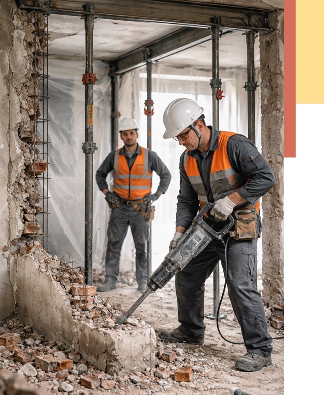 Снос несущих стен в Печоре от 10437 руб. — демонтаж несущей стены под ключ | ОТДЕЛОЧНИК-Пчр