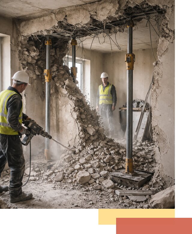 Снос несущих стен в Печоре с гарантией безопасности и качества