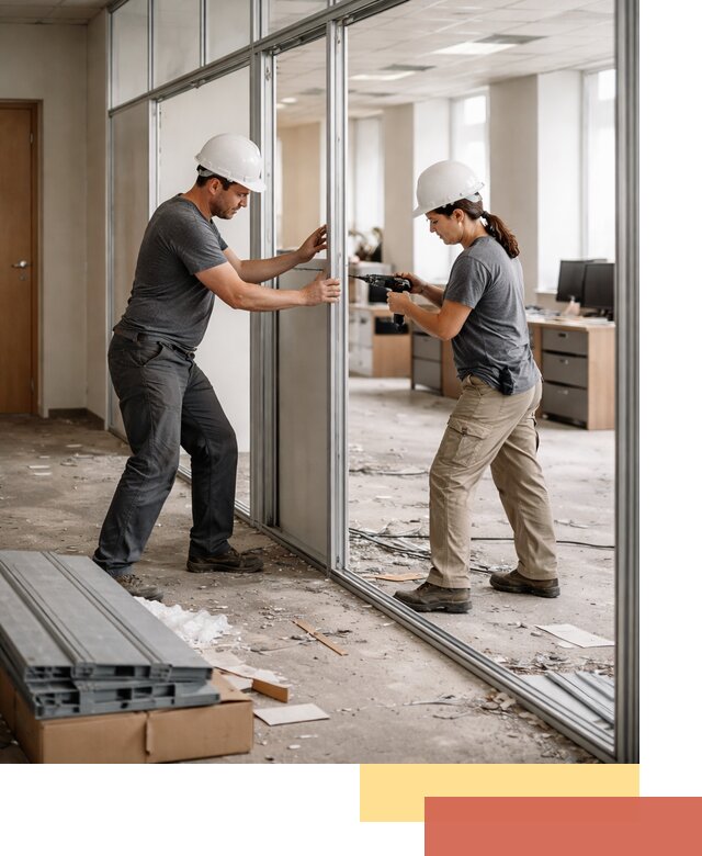 Демонтаж алюминиевых перегородок в Печоре быстро и аккуратно