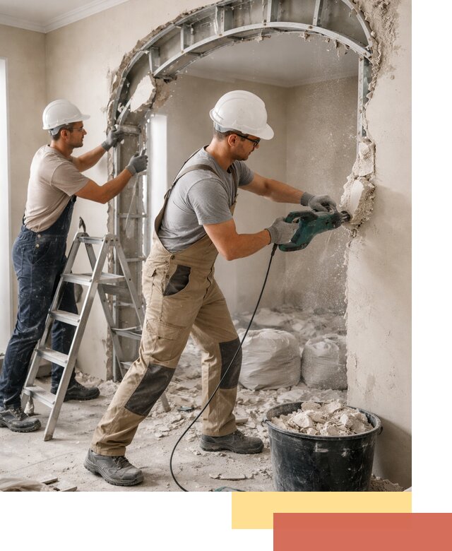 Демонтаж гипсокартонной арки в Печоре быстро и аккуратно