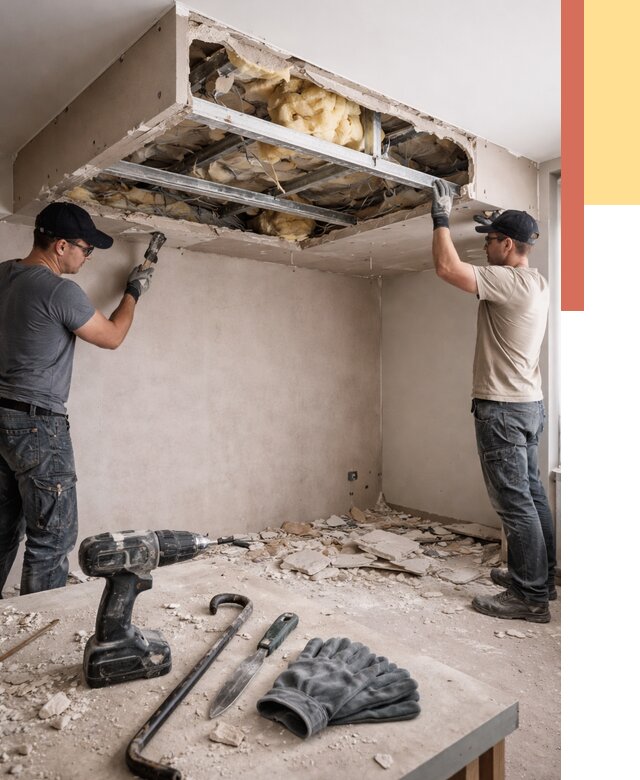 Демонтаж короба из гипсокартона в Печоре от 1548 руб. — быстро и недорого | ОТДЕЛОЧНИК-Пчр