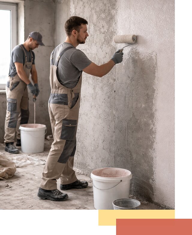 Нанесение бетоноконтакта на стены в Печоре для последующей отделки