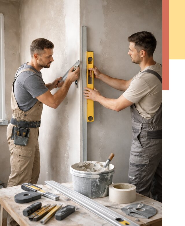 Выведение углов стен в Печоре от 1884 руб. быстро и недорого | ОТДЕЛОЧНИК-Пчр