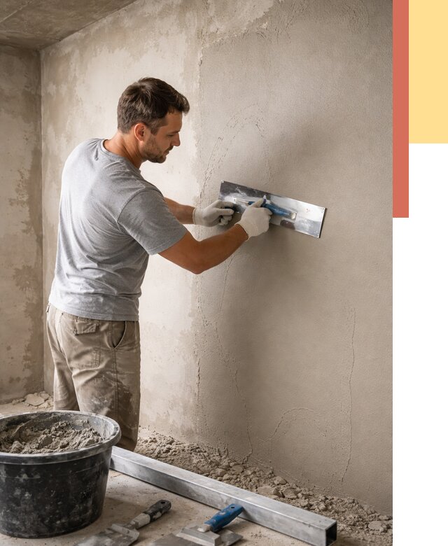 Штукатурка стен без маяков в Печоре от 7331 руб/м2 — услуги и цена | ОТДЕЛОЧНИК-Пчр