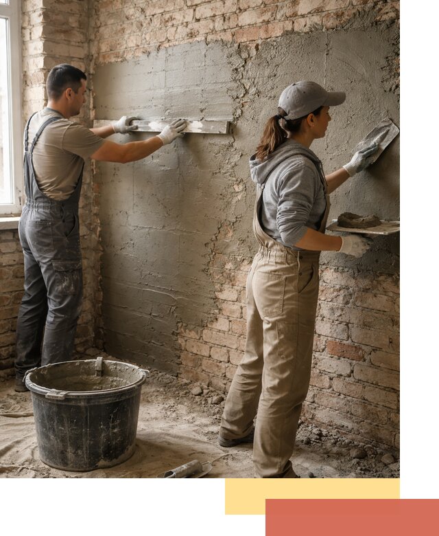 Штукатурка кирпичных стен в Печоре — качественно и надежно