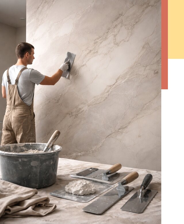 Декоративная штукатурка под мрамор в Печоре от 2851 руб./м² — быстро и недорого | ОТДЕЛОЧНИК-Пчр