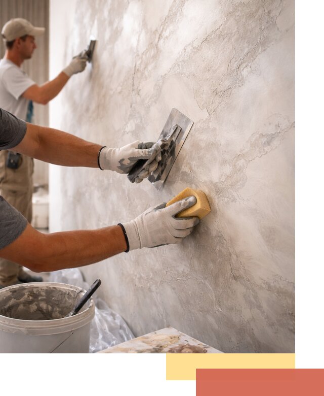 Декоративная штукатурка под мрамор в Печоре для стен и потолков