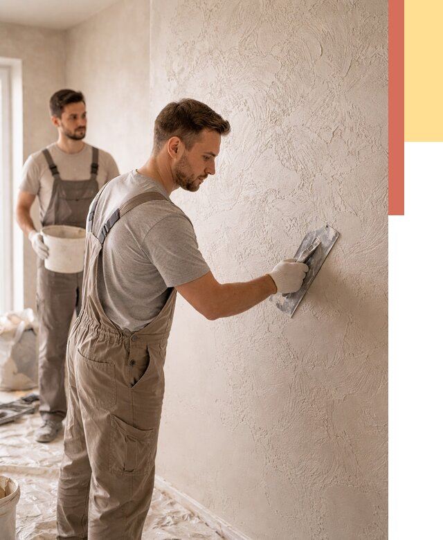 Фактурная штукатурка стен в Печоре от 4276 руб./м² — заказать под ключ | ОТДЕЛОЧНИК-Пчр