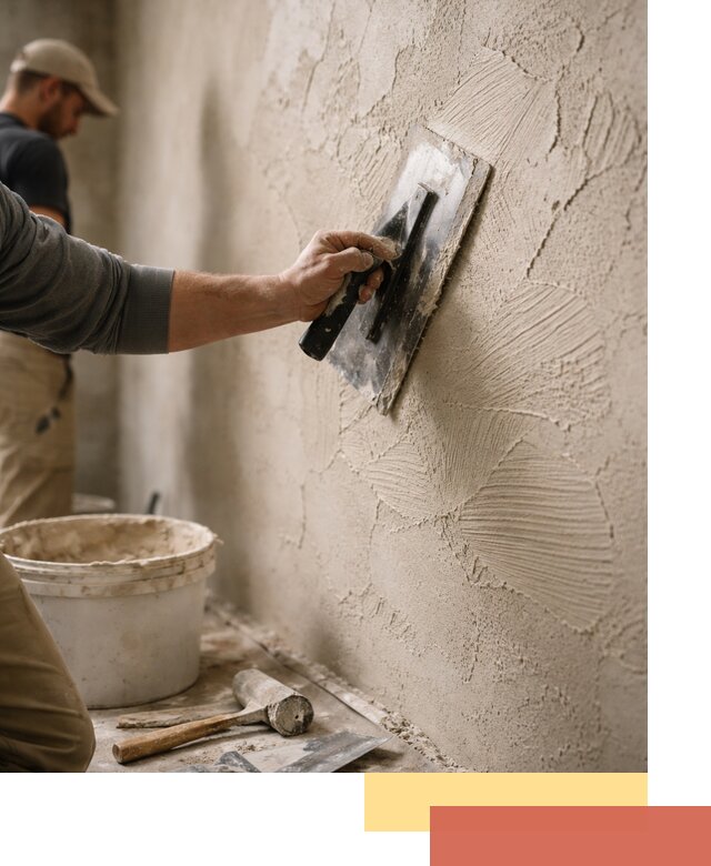 Фактурная штукатурка стен в Печоре — монтаж, отделка, реставрация