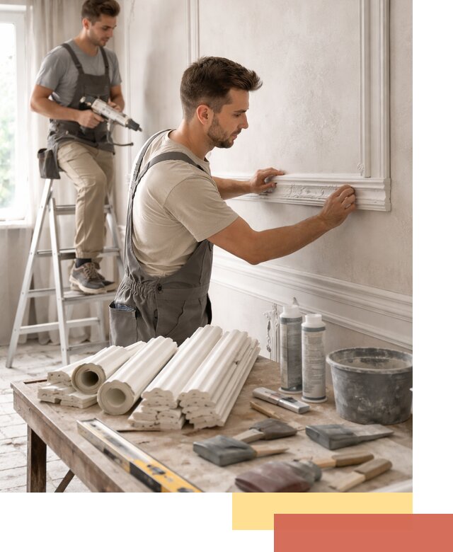 Монтаж лепнины на стены в Печоре профессионально и качественно