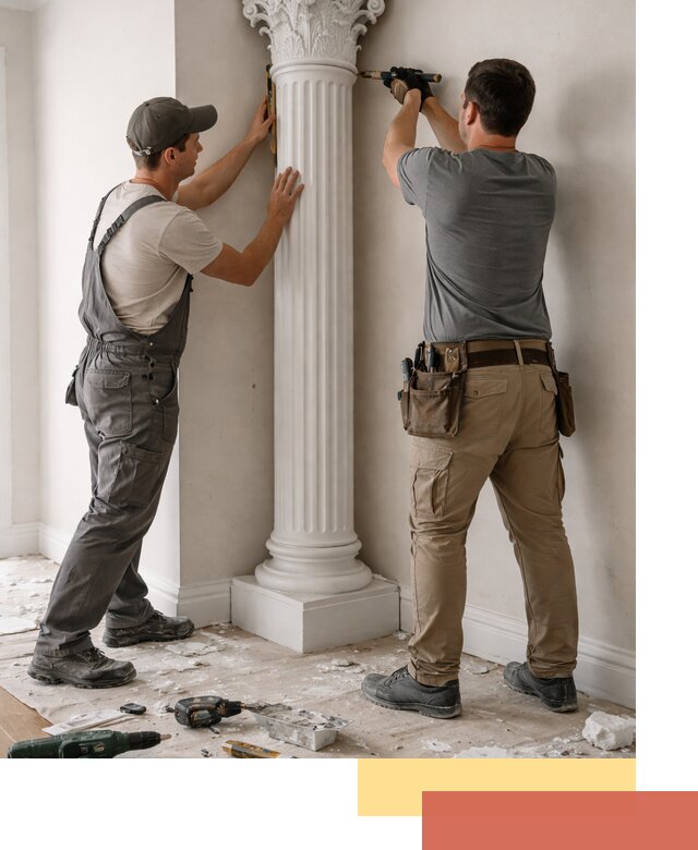 Установка декоративных колонн в Печоре под ключ