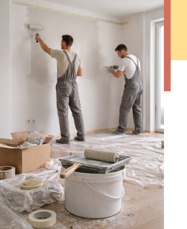 Покраска стен в квартире в Печоре от 2546 руб/м2 — быстро и недорого | ОТДЕЛОЧНИК-Пчр