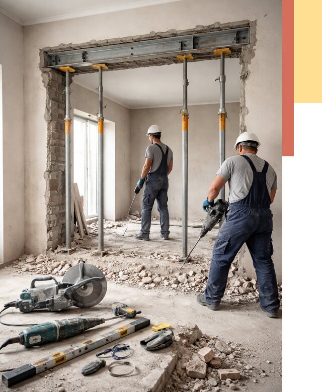 Прорезка проема в стене в Печоре от 4582 руб. — быстро и недорого | ОТДЕЛОЧНИК-Пчр