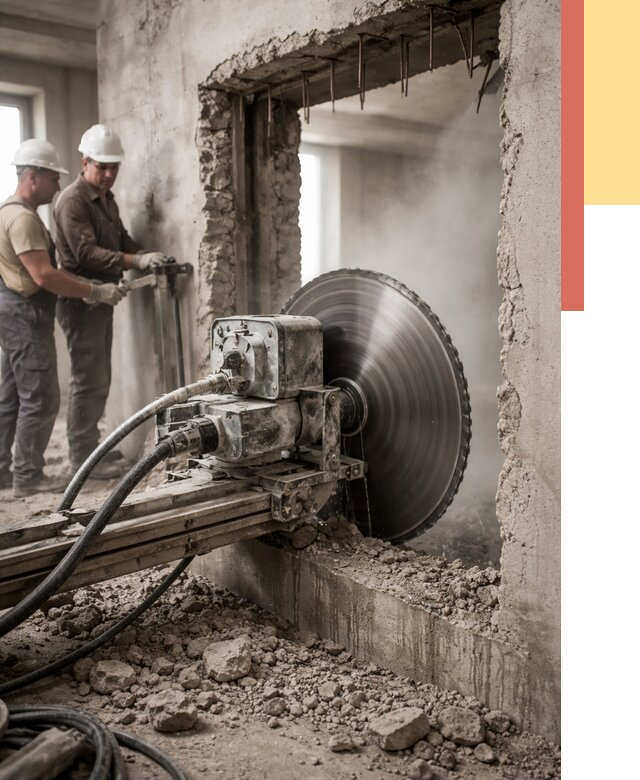 Алмазная резка проемов в Печоре от 4582 руб. быстро и недорого | ОТДЕЛОЧНИК-Пчр