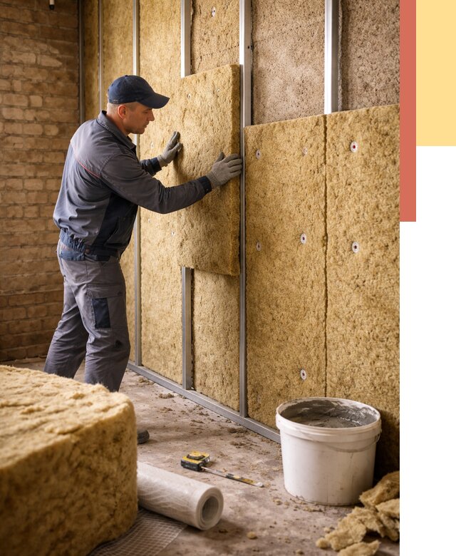 Утепление стен минватой в Печоре от 1375 руб./м2 — недорого и быстро | ОТДЕЛОЧНИК-Пчр