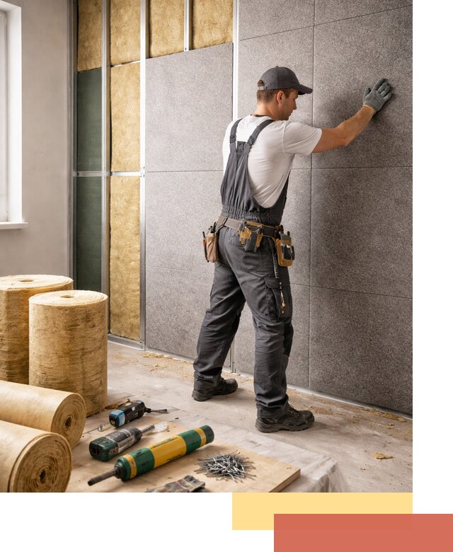 Профессиональная шумоизоляция стен в Печоре для квартиры и офиса