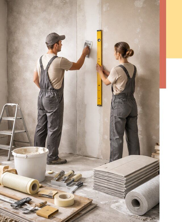 Отделка стен в Печоре от 1527 руб/м² — недорого, быстро, под ключ | ОТДЕЛОЧНИК-Пчр