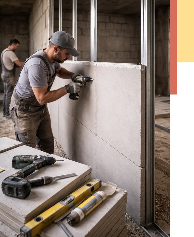 Кладка влагостойких перегородок ПГП в Печоре от 1222 руб. под ключ | ОТДЕЛОЧНИК-Пчр