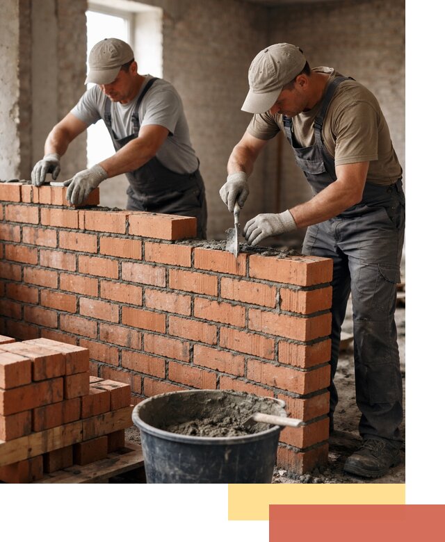 Кладка кирпичных перегородок под ключ в Печоре