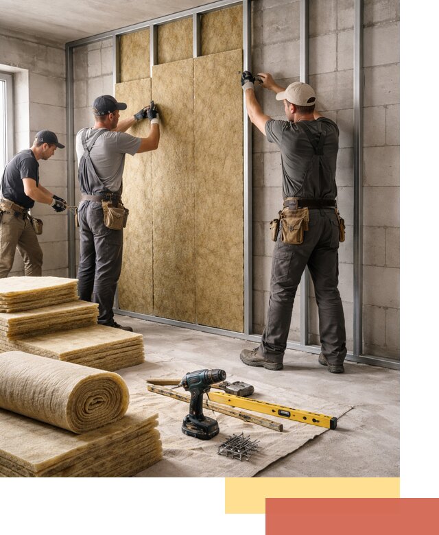 Шумоизоляция перегородок из блоков в Печоре — монтаж и защита шумоизоляцией