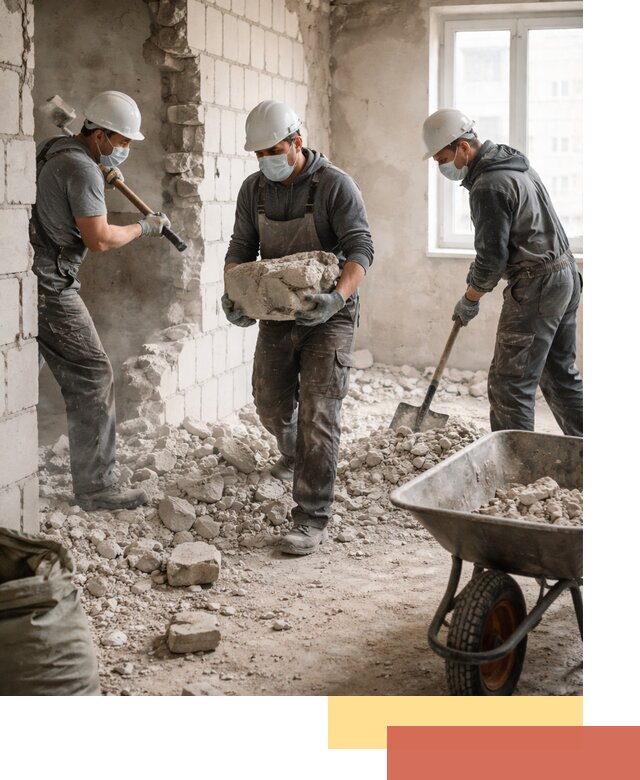 Демонтаж блочных перегородок в Печоре быстро и аккуратно