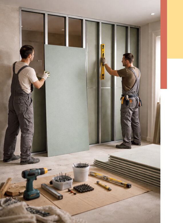 Перегородка из влагостойкого гипсокартона в Печоре от 4887 руб. — монтаж под ключ | ОТДЕЛОЧНИК-Пчр