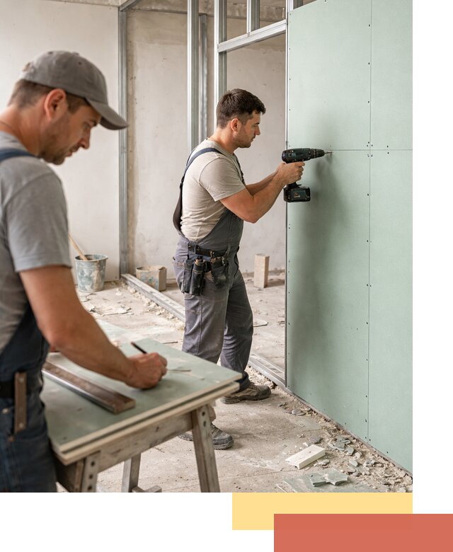 Перегородки из влагостойкого гипсокартона под ключ в Печоре