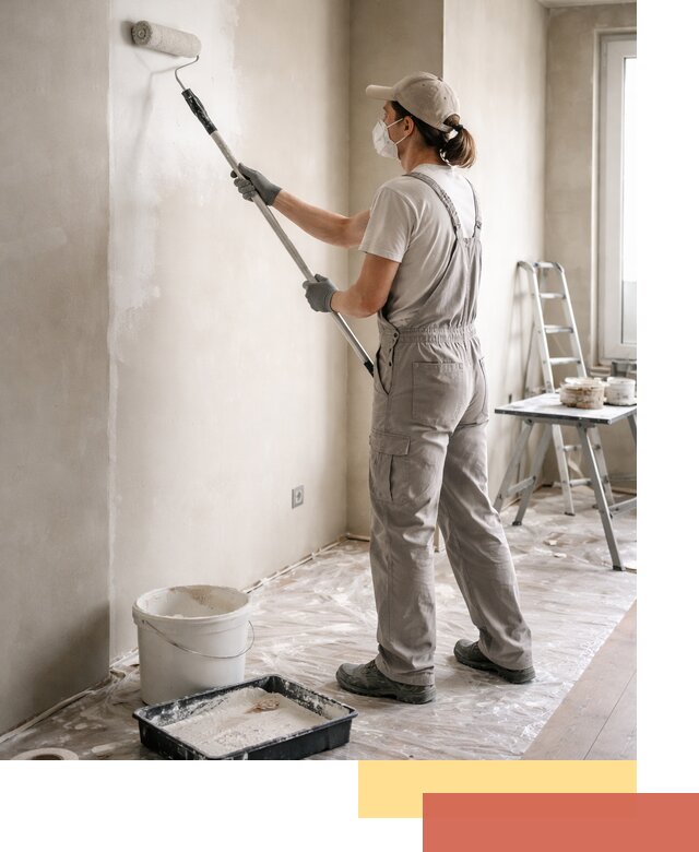 Покраска перегородок из гипсокартона в Печоре качественно и недорого