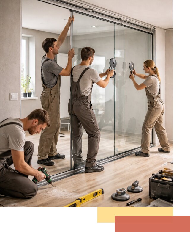 Изготовление стеклянных перегородок на заказ в Печоре