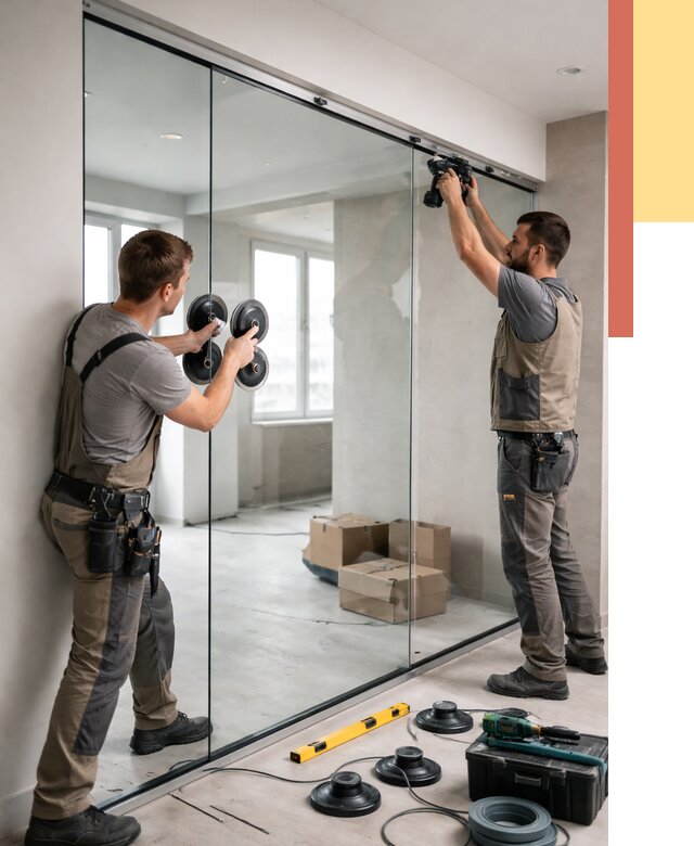 Монтаж стеклянных перегородок в Печоре от 6618 руб. | ОТДЕЛОЧНИК-Пчр