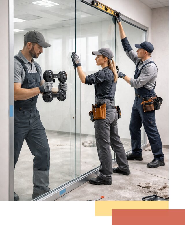 Профессиональный монтаж стеклянных перегородок в Печоре