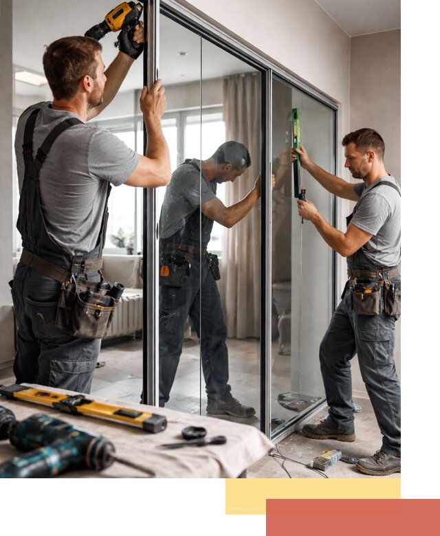 Каркасные стеклянные перегородки под ключ в Печоре