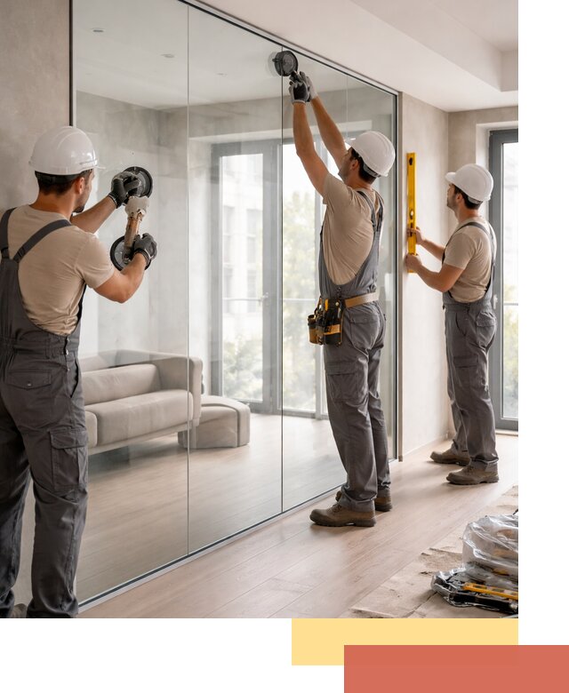 Перегородки из закаленного стекла в Печоре для офисов и квартир