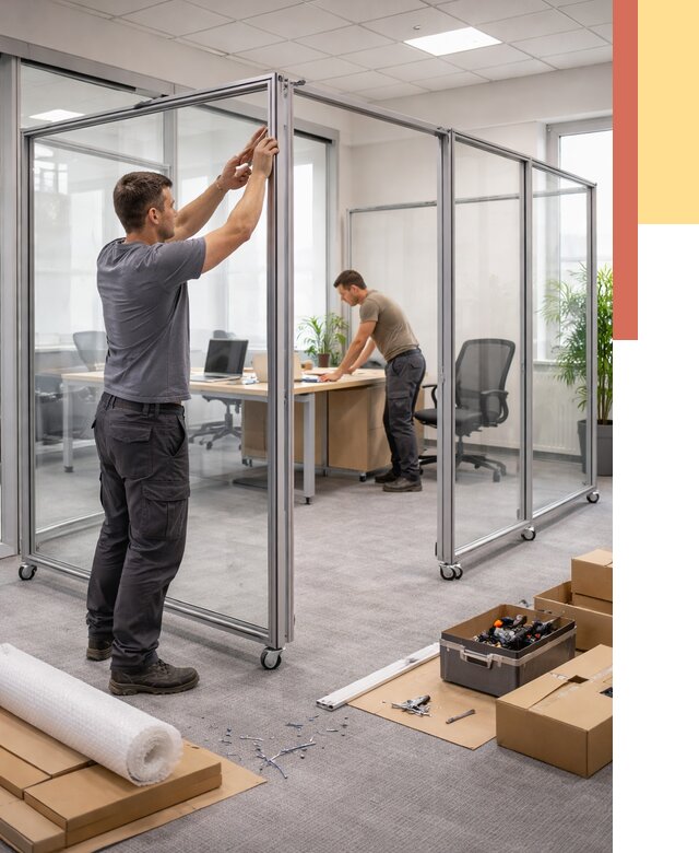 Мобильные офисные перегородки в Печоре от 12728 руб. — установка под ключ | ОТДЕЛОЧНИК-Пчр