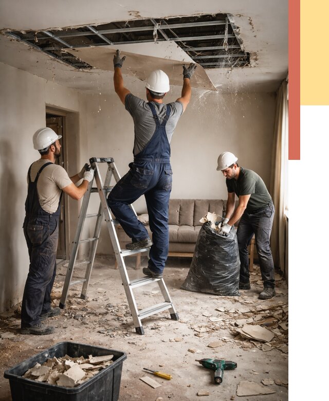 Демонтаж гипсокартонного потолка в Печоре от 428 руб. за м2 — ОТДЕЛОЧНИК-Пчр