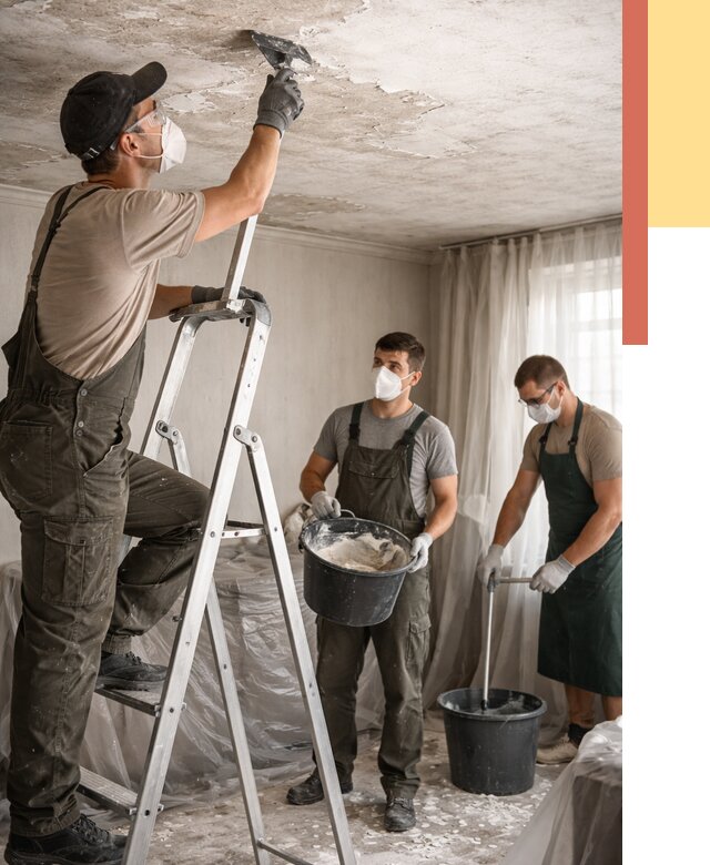 Удаление побелки с потолка в Печоре от 2546 руб. быстро и недорого | ОТДЕЛОЧНИК-Пчр