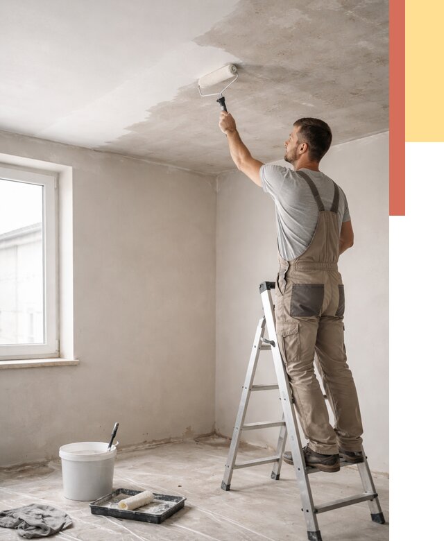 Грунтовка потолка в Печоре от 2546 руб. — быстро и недорого | ОТДЕЛОЧНИК-Пчр