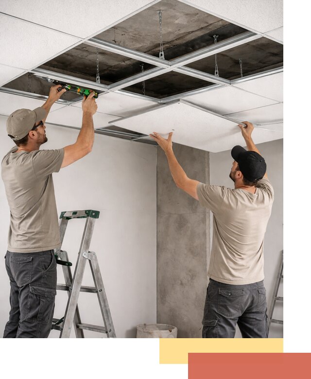 Монтаж потолка Армстронг под ключ в Печоре