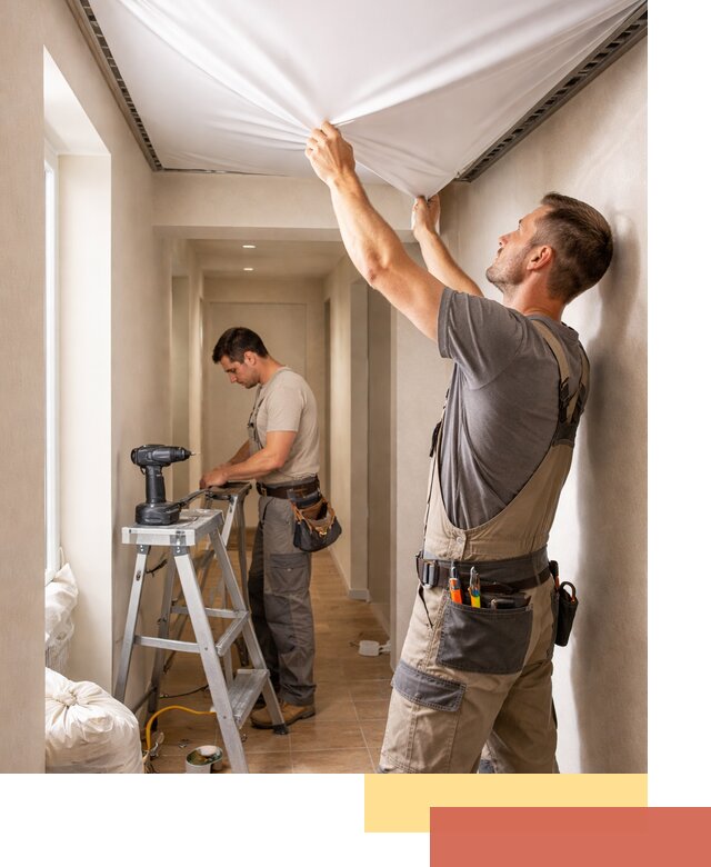 Монтаж натяжного потолка в прихожей в Печоре