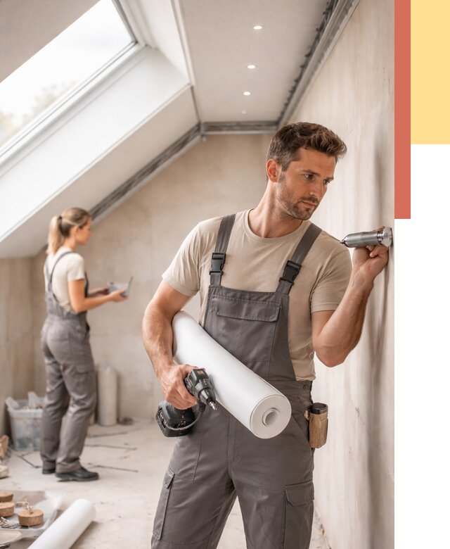 Монтаж натяжного потолка на мансарде в Печоре от 3564 руб. | ОТДЕЛОЧНИК-Пчр