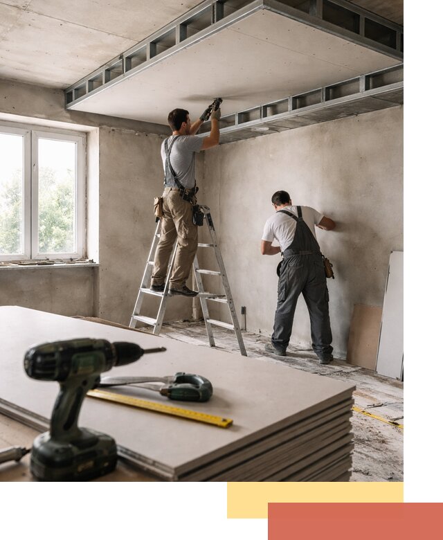 Двухуровневый потолок из гипсокартона в Печоре