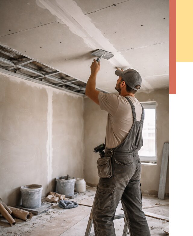 Ремонт потолка из гипсокартона в Печоре от 662 руб./м² — быстро и недорого | ОТДЕЛОЧНИК-Пчр