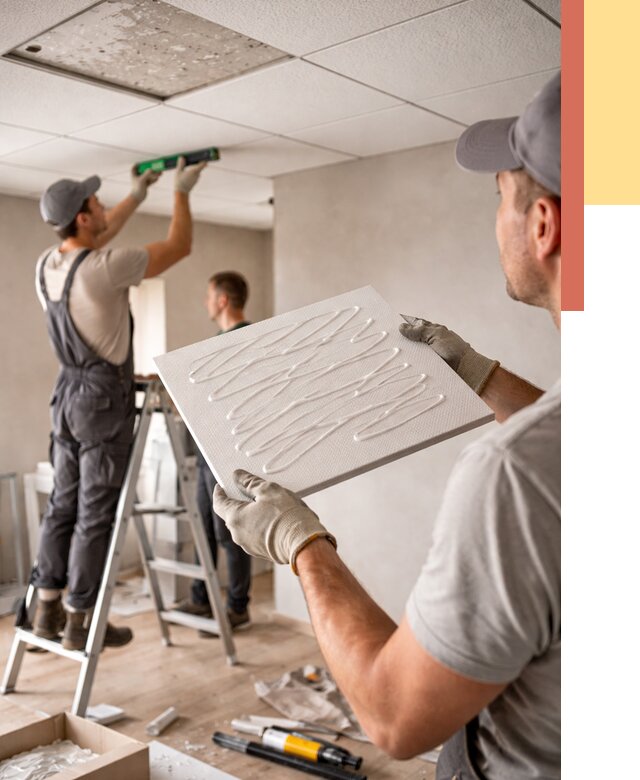 Монтаж потолочной плитки в Печоре от 4582 руб. — быстро и недорого | ОТДЕЛОЧНИК-Пчр