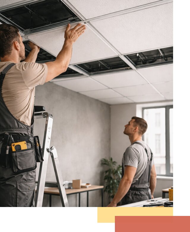 Монтаж потолочной плитки в Печоре качественно и в срок