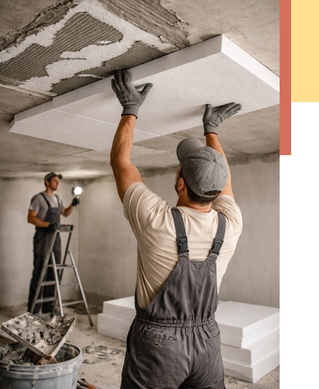 Утепление потолка пенопластом в Печоре от 4582 руб/м2 — недорого и быстро | ОТДЕЛОЧНИК-Пчр